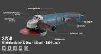 Ronix Winkelschleifer 180mm 2200W